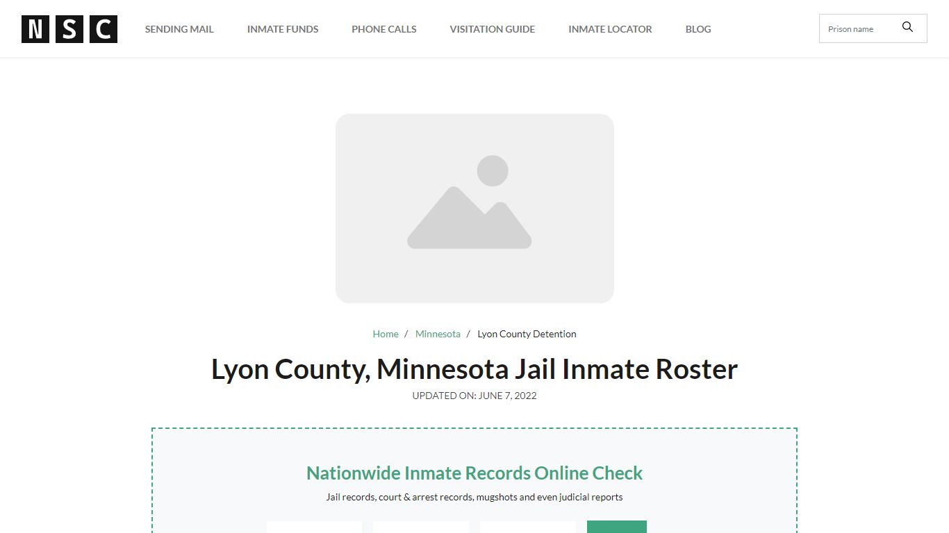 Lyon County, Minnesota Jail Inmate List